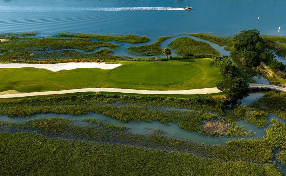 Wild Dunes Harbor Course - Par 3 Hole 11 now has new tees, greens, cart path, and bunker